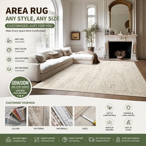 <span class=keywords><strong>Tappeto</strong></span> Lavabile Antiscivolo a Pelo Lungo, Design Bohémien in Poliestere <span class=keywords><strong>per</strong></span> Soggiorno, Camera da Letto, Ufficio - Product Image 1