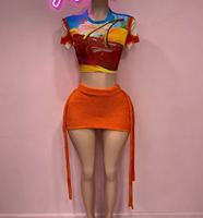 Ensemble sexy pour femme : Crop top licou et mini-jupe moulante Y2K – Tenue d'été deux pièces pour clubbing