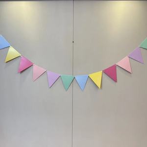 Triangle drapeaux bruant papier <span class=keywords><strong>fanion</strong></span> bannière 12 pièces papier de soie glands <span class=keywords><strong>guirlande</strong></span> pour mariage bébé douche fête des pères Diwali - Product Image 2