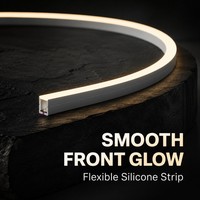Tira de Luz LED de Silicona para Exteriores, Flexible, Curva en S y con Esquinas, 10x10mm, Emisión Frontal, Epistar, para Delimitación de Edificios, con Control Remoto