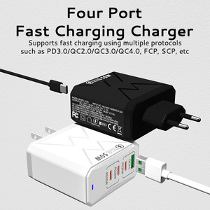 Chargeur USB 4ports PD25W Charge rapide QC3.0 Type C Adaptateur ABS Station d'alimentation pour téléphone portable avec prise UK AU US EU KR - Product Image 5