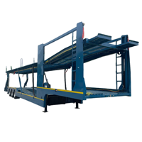Huajin Chine fabriqué nouveau 6-10 voiture transporteur camion semi-remorque en aluminium avec finition de surface galvanisée Double essieu