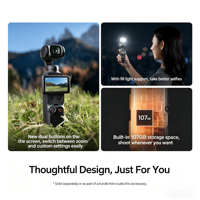DJI Osmo Pocket 4 Creator Combo Caméra stabilisée 4K WiFi avec objectif grand angle 93° et trépied pour Vlog