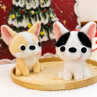 Peluche Chihuahua très populaire, adorable chien noir en peluche, animal en peluche créatif, chiot debout, peluche Chihuahua douce