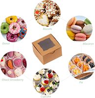 Pochettes personnalisées blanches pour boulangerie avec fenêtre, en papier kraft recyclé écologique, pelliculage mat, emballage cadeau pour petits pâtisseries