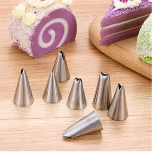 Lixsun 7 pz strumento di decorazione per torte Cupcake in acciaio inossidabile foglie di crema fai da te punta per glassa Piping Set di ugelli decorativi - Product Image 6