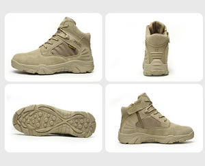 Nouvelles bottes de travail pour hommes montantes d'hiver Anti-Smash Anti-crevaison Protection du travail en acier Baotou avec tige en cuir - Product Image 2