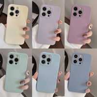 Coque de Téléphone Portable Tout Inclus en Silicone Couleur Pure Simple pour iPhone 16 15 14 13 12 11 Pro Max XS Max XR X XS 7 8 Plus