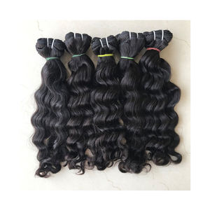 Extensiones de cabello humano de grado estándar de cuerpo de templo indio Virgen sin procesar 100% por fabricante y exportador - Product Image 1