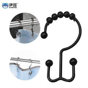 Crochets de rideau de douche en acier inoxydable robustes pour salle de bain, vente en gros - Product Image 1