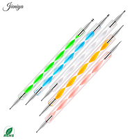 Kit de 27 pinceaux professionnels pour nail art, avec pinceaux liner, pinceaux à pointes ovales, stylo de sculpture pour résine, stylos de gravure et de pointillage en silicone pour acrylique, pour DIY