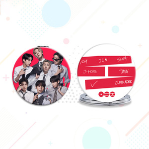 Espejos Cosméticos Redondos Plegables Portátiles de K-pop para Viaje, Mercancía del Tour Mundial 2026 de Ídolos, Listos para Enviar al por Mayor (JK, V, <span class=keywords><strong>JIN</strong></span>) - Product Image 5