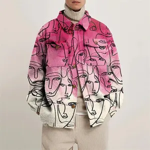 OEM Hersteller Herren bekleidung Benutzer definierte Herren mäntel Casual Fashion Jacke Farbe 3D gedruckt Unisex Top Herren jacke
