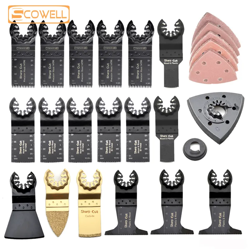 45pcs Mixed Oscillating Tool Saw Blades Set With Adapter Fit For Plunge Multimaster Power Machine Tool
