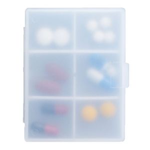 Miniature Six-Compartment Pill Box Transparent Sealed Moisture Proof Portable Medicine Storage Case - Product Image 5