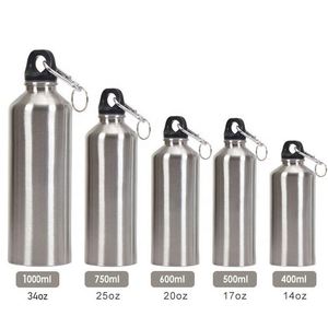 Bouteille d'eau en aluminium personnalisable avec logo, 500 ml, 600 ml, thermos sous vide pour le sport avec mousqueton - Product Image 4