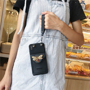 Cassa molle del telefono del raccoglitore dell'ape del metallo di marca di lusso 3D per il iphone 11 Pro Max 7 8 6S più X XR XS SE 2021 copertura per <span class=keywords><strong>samsung</strong></span> S8 <span class=keywords><strong>S9</strong></span> S10 - Product Image 6