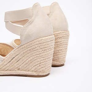 Sandali <span class=keywords><strong>con</strong></span> zeppa a punta chiusa Sexy <span class=keywords><strong>con</strong></span> suola spessa tacchi alti <span class=keywords><strong>con</strong></span> lacci da donna in stile moda - Product Image 4