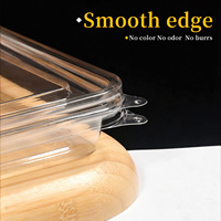 Boîte d'emballage alimentaire transparente en PET pour cheveux longs, boîte à dessert et pâtisserie en plastique à emporter, boîte d'emballage pour galettes de viande fraîche