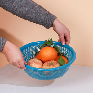 Panier de cuisine rond en plastique pour le riz, les fruits et les légumes, les passoires et les passoires - Product Image 6