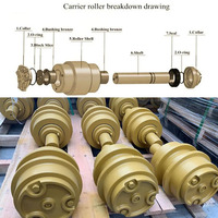 Meilleure vente Bulldozer D4E D5 D6 D6D D6H D6R D6M D11N Dozer D7F D7R D8N Carrier Roller Pour Dozer D4E D5G D7 D9T