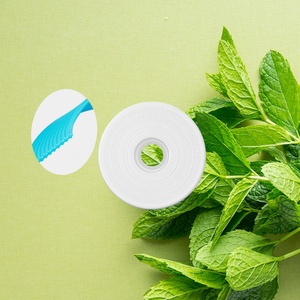 Micro rainures sans PFAS menthe dents orales espaces serrés cordes tissées résistant au déchiquetage végétalien ciré <span class=keywords><strong>Super</strong></span> ruban <span class=keywords><strong>fil</strong></span> <span class=keywords><strong>dentaire</strong></span> - Product Image 6