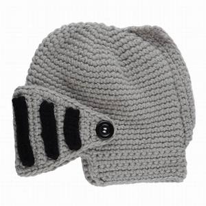 Gorros de invierno únicos y elegantes con diseño de <span class=keywords><strong>barba</strong></span> de bárbaro, orejeras cálidas, gorro de punto hecho a mano con casco de caballero y peluca divertida - Product Image 4