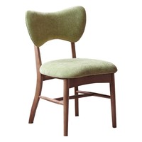 Chaise de salle à manger en bois massif, siège rembourré en lin moderne, dossier ergonomique, pieds en bois stables, meubles pour la maison, l'hôtel, la villa