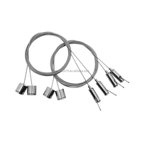 Clip de câble en fil de laiton argenté réglable 1,2 mm pour luminaires suspendus, luminaires LED, suspension de plafonnier