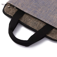 Nouveau design, sac à poignée en jute de grande capacité, portable, avec poignée en toile de jute imperméable, sac à bandoulière portable pour ordinateur portable