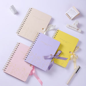 A5 Tạp Chí bìa cứng máy tính xách tay tùy chỉnh xoắn ốc máy tính xách tay vải Tạp Chí máy tính xách tay với Bowknot đóng cửa - Product Image 2