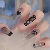 Uñas postizas de lujo al por mayor, nuevo estilo, a la moda, personalizadas, tipo ataúd, bailarina, stiletto, cuadradas, puntas de uñas artificiales para dedos.