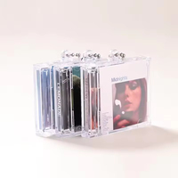 Porte-clés mini CD en acrylique NFC personnalisable avec impression de couverture d'album photo et musical d'idole programmable