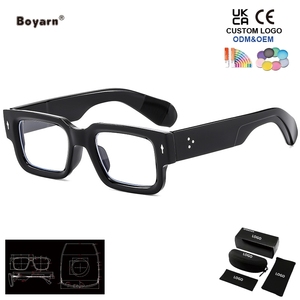 <span class=keywords><strong>Gafas</strong></span> de Sol Clásicas Boyarn para Exteriores, Estilo Vintage Punk, Degradado Verde Oscuro, con Remaches, para Monturas Gruesas - Product Image 2