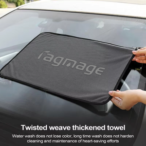 Serviettes en microfibre en vrac, serviette de <span class=keywords><strong>voiture</strong></span> en microfibre 40x40, séchage rapide, serviette magique pour le nettoyage et le séchage des voitures, mélange 70/30 - Product Image 3