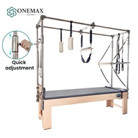 Máquina de Pilates Cadillac ONEMAX Ajustable de Alta Densidad con Barra de Empuje, 200 kg, para Entrenamiento de Core en Gimnasio, Casa o Estudio de Pilates