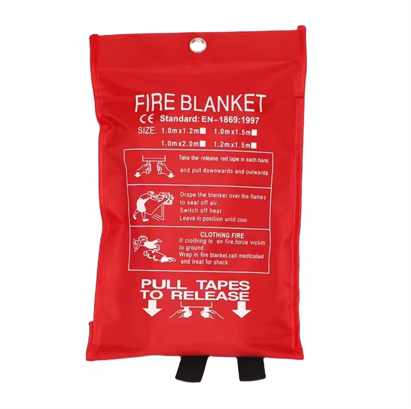 Customizable Fiberglass Red Fire Blanket Fire