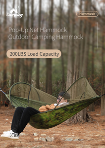 MINGCHAN prix d'usine logo personnalisé <span class=keywords><strong>voyage</strong></span> en plein air 1-2 personnes 210t <span class=keywords><strong>hamac</strong></span> de camping en nylon avec moustiquaire pour la randonnée - Product Image 3