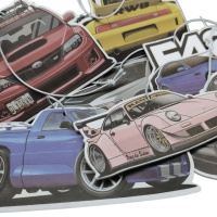 Désodorisant de voiture personnalisé à la rose avec logo, accessoires suspendus pour placement sur le pare-brise intérieur