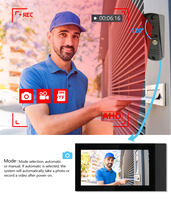 Ensemble visiophone intelligent 1080p avec moniteur intérieur de 7 pouces sonnette caméra Wifi réseau filaire Tuya App téléphone portable télécommande Cont