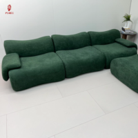Ensemble de canapé modulaire en forme de L multifonctionnel en tissu moderne personnalisé pour salon appartement
