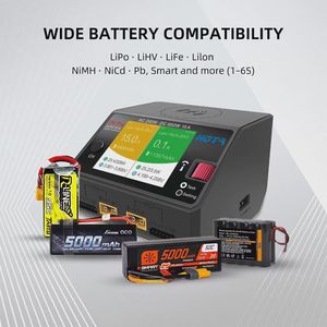 เครื่องชาร์จแบตเตอรี่ลิเธียมโพลิเมอร์แบบสองช่องสัญญาณอิสระ รุ่น D6 AC 100-240V PRO ชาร์จได้ทั้งแบบสองช่องและแบบบาลานซ์ รองรับ 2s 6s สำหรับชิ้นส่วนรถแข่ง RC - Product Image 3