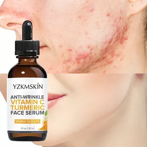 Facial Serum Skin Care Brightening Acne Treatment remove Skin Pigmentation Turmeric Moisturizing Whitening Vitamin C Serum