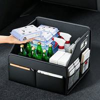 Boîte de rangement pliable pour coffre de voiture en cuir de luxe MB, 1 à 3 compartiments, accessoires intérieurs de voiture personnalisés en gros