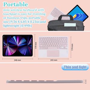 Clavier mini portable rechargeable avec pavé tactile Bluetooth, logo personnalisé, clavier Bluetooth <span class=keywords><strong>pas</strong></span> <span class=keywords><strong>cher</strong></span> avec prise en charge multi-gestes - Product Image 3