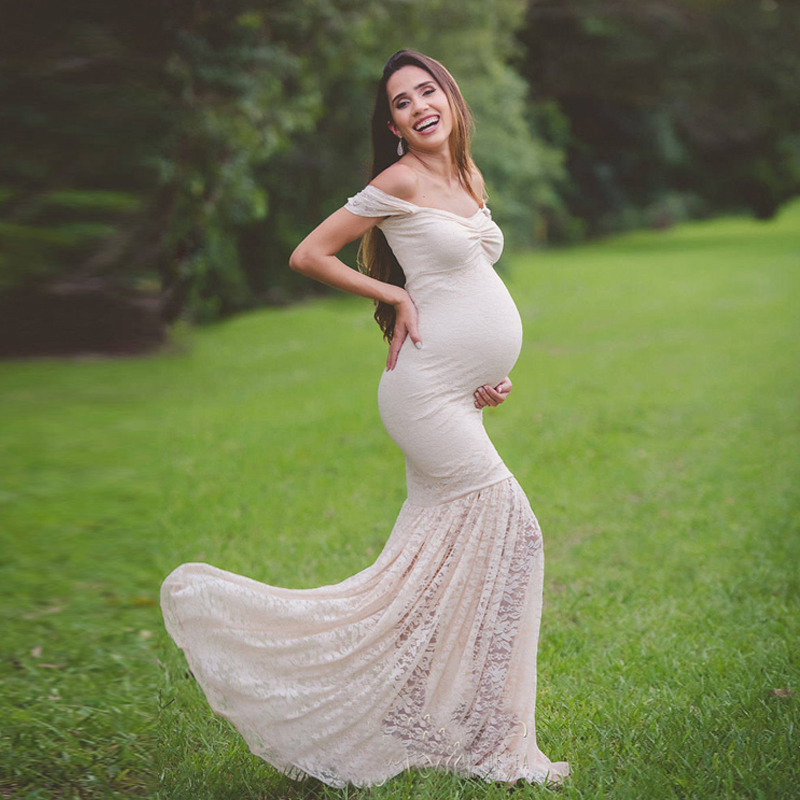 Wholesale Slim Maternity Dress Photoshooting Dress Women Pregnancy Dress,5 Pieces