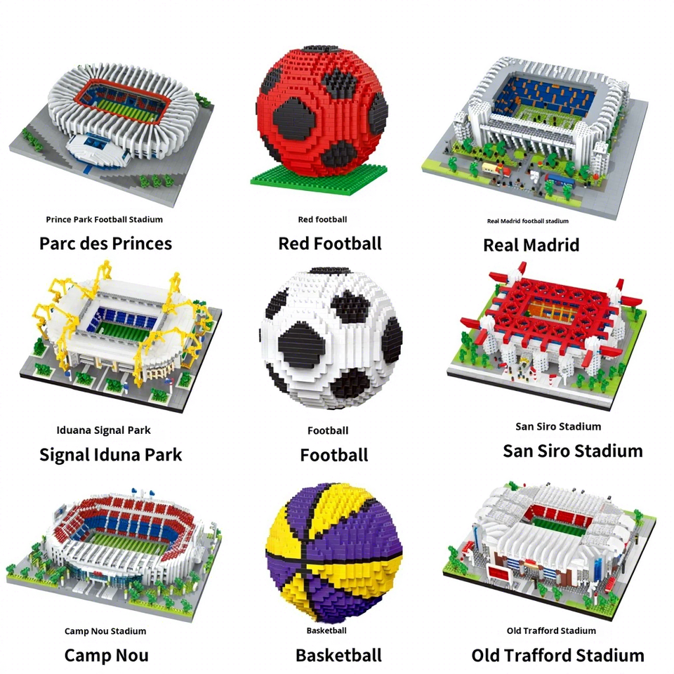 NEW Football Building Blocks Educational Toys Sports Theme Free ...