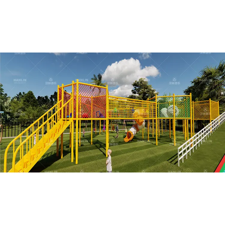 Hanlin Design Landschaftsstrukturen Spielplatzzubehör Kinder Paradies-Rutsche Spielplatz-Sets Outdoor-Zubehör