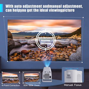 150 Inch <b>Big</b> Screen Pocketable Projector HY320 NTV 390 ANSI 1080P Built-In <b>Speakers</b> Manual Auto Keystone Voice Remote - Product Image 6