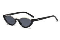 Nouvelles lunettes de soleil œil-de-chat demi-cerclées pour l'Europe et les États-Unis, monture fine, style urbain, tendance influenceur
